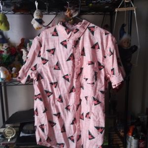 Pink button up